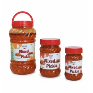 Traditional Indian Mixed Pickle Jar - Tangy Mango, Lemon, Carrot & Spices (Hot)